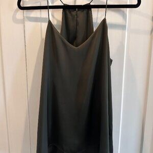 Silky Hunter green top